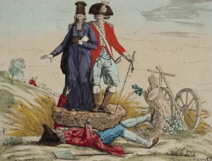 18th century --- A satirical criticism of the crushing burden imposed by the nobility and the clergy on the Tiers Etat (Third Estate), the third of the three orders of society in the Ancien Regime. --- Image by © The Gallery Collection/Corbis