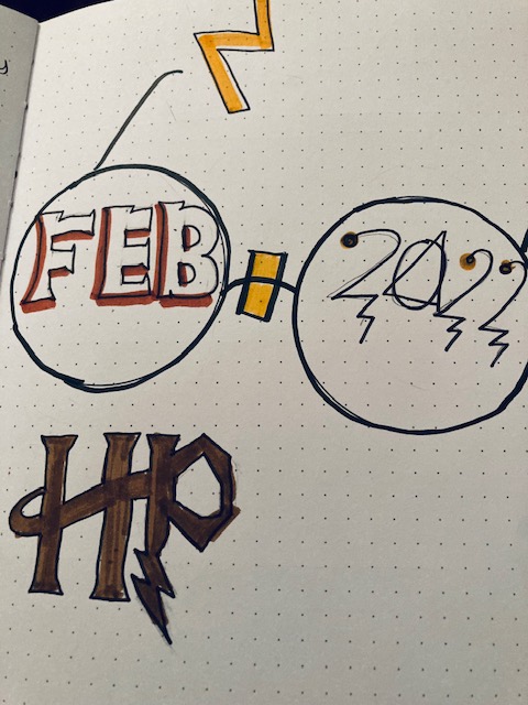 Harry Potter's glasses and the HP logo. February 2022. 